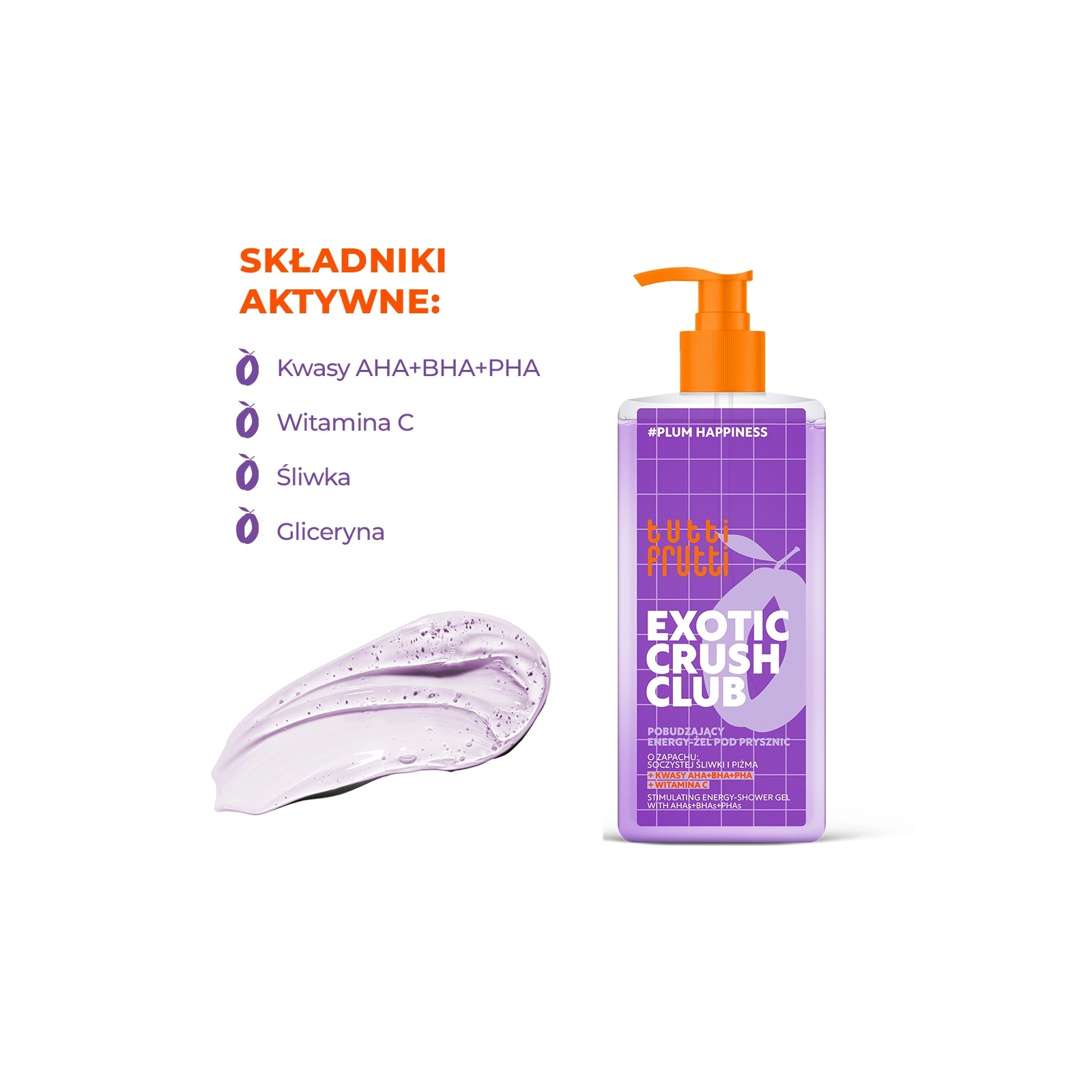FARMONA Tutti Frutti Exotic Crush Club pobudzający żel pod prysznic Soczysta Śliwka i Piżmo 400ml