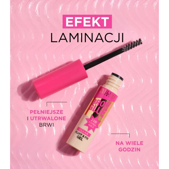 EVELINE Brow Glue Fluff&Fix żel do stylizacji brwi transparentny 6ml