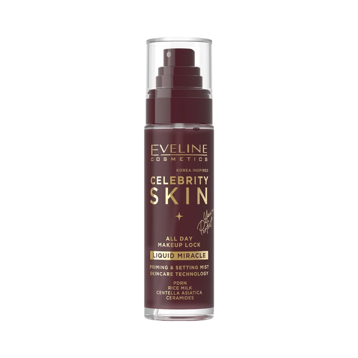 EVELINE Celebrity Skin Liquid Miracle mgiełka do twarzy utrwalająca makijaż 100ml