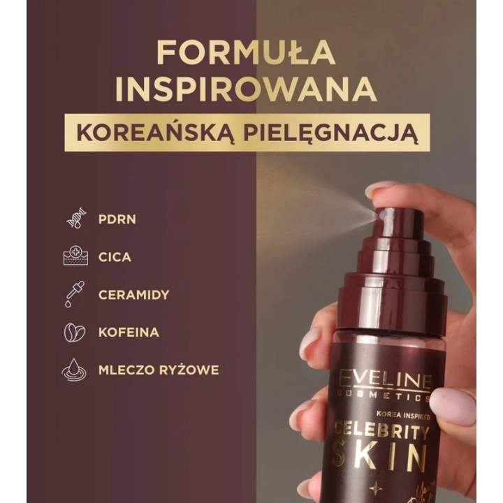 EVELINE Celebrity Skin Liquid Miracle mgiełka do twarzy utrwalająca makijaż 100ml