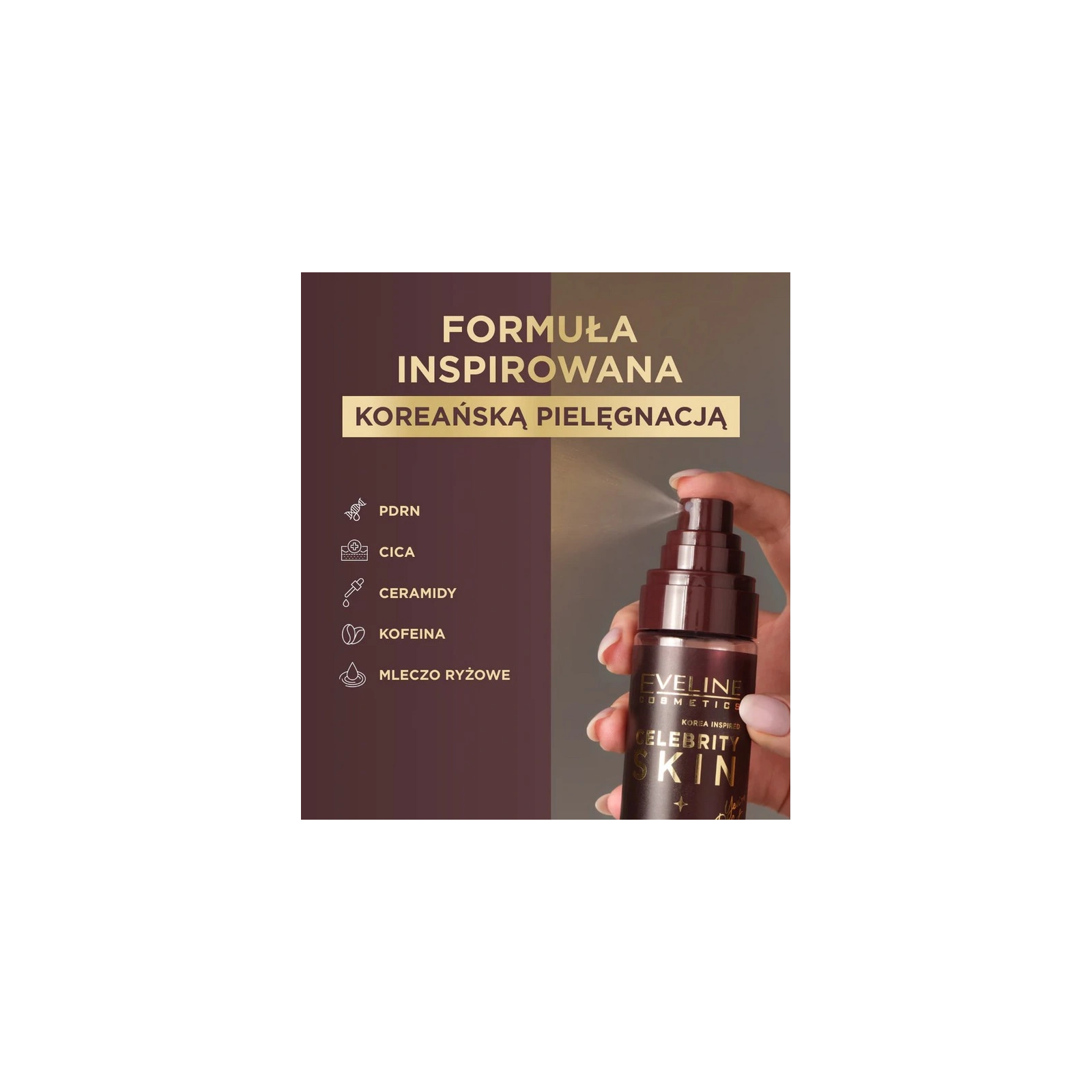 EVELINE Celebrity Skin Liquid Miracle mgiełka do twarzy utrwalająca makijaż 100ml