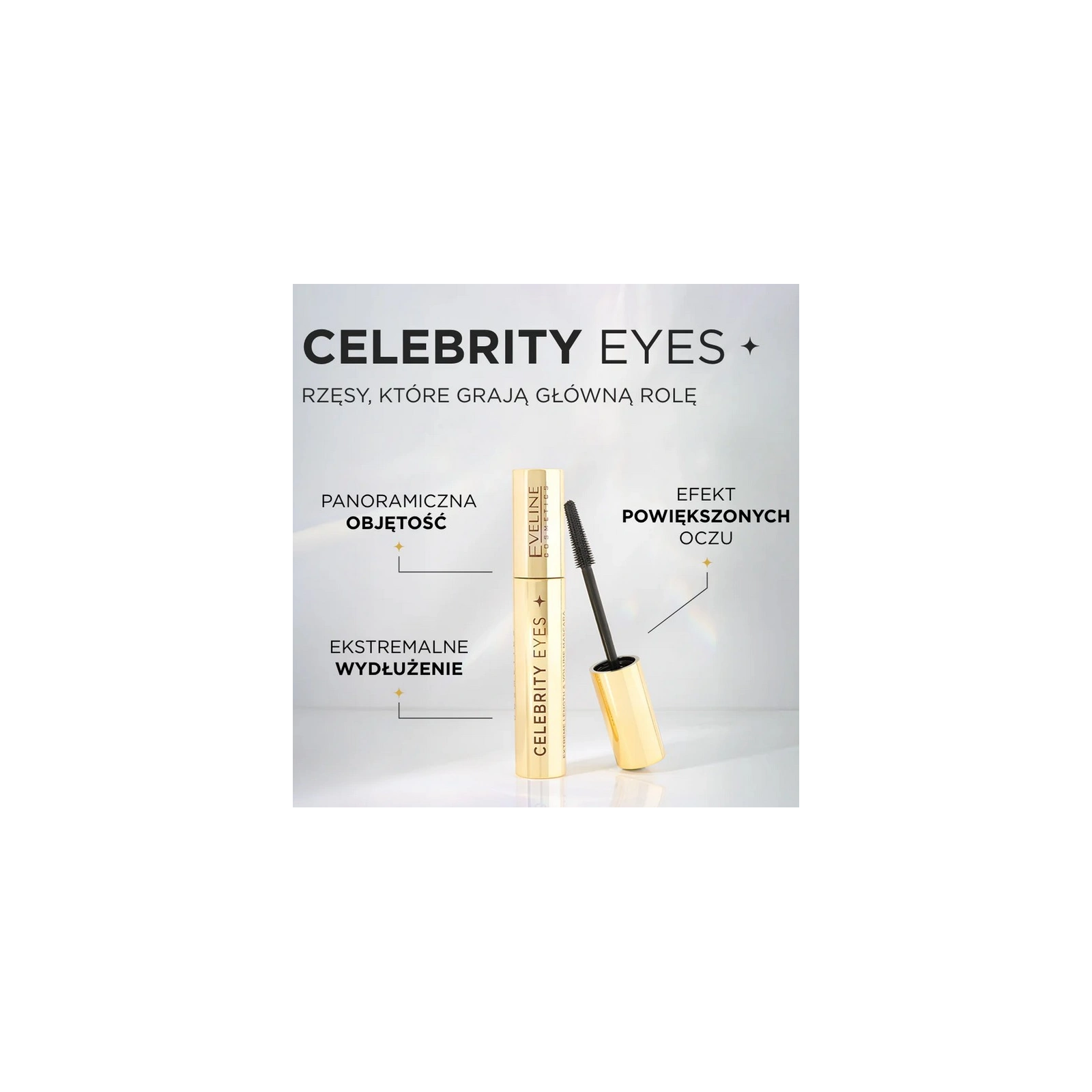EVELINE Celebrity Eyes mascara do rzęs wydłużająco-pogrubiająca 7ml
