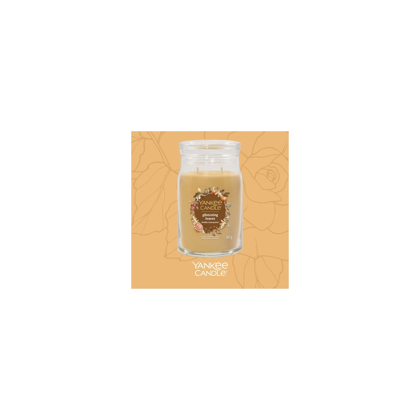 YANKEE CANDLE Signature Duża świeca w słoiku GLISTENING LEAVES 567g