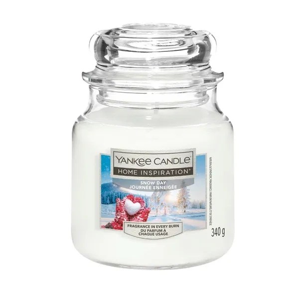 YANKEE CANDLE Home Inspiration Średnia świeca w słoiku SNOW DAY 340g