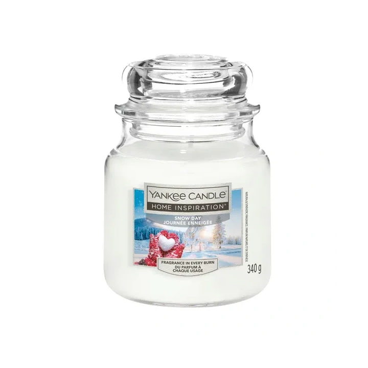 YANKEE CANDLE Home Inspiration Średnia świeca w słoiku SNOW DAY 340g