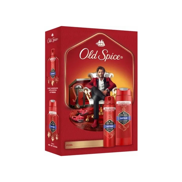 OLD SPICE Captain zestaw prezentowy deo 150ml + żel 250ml