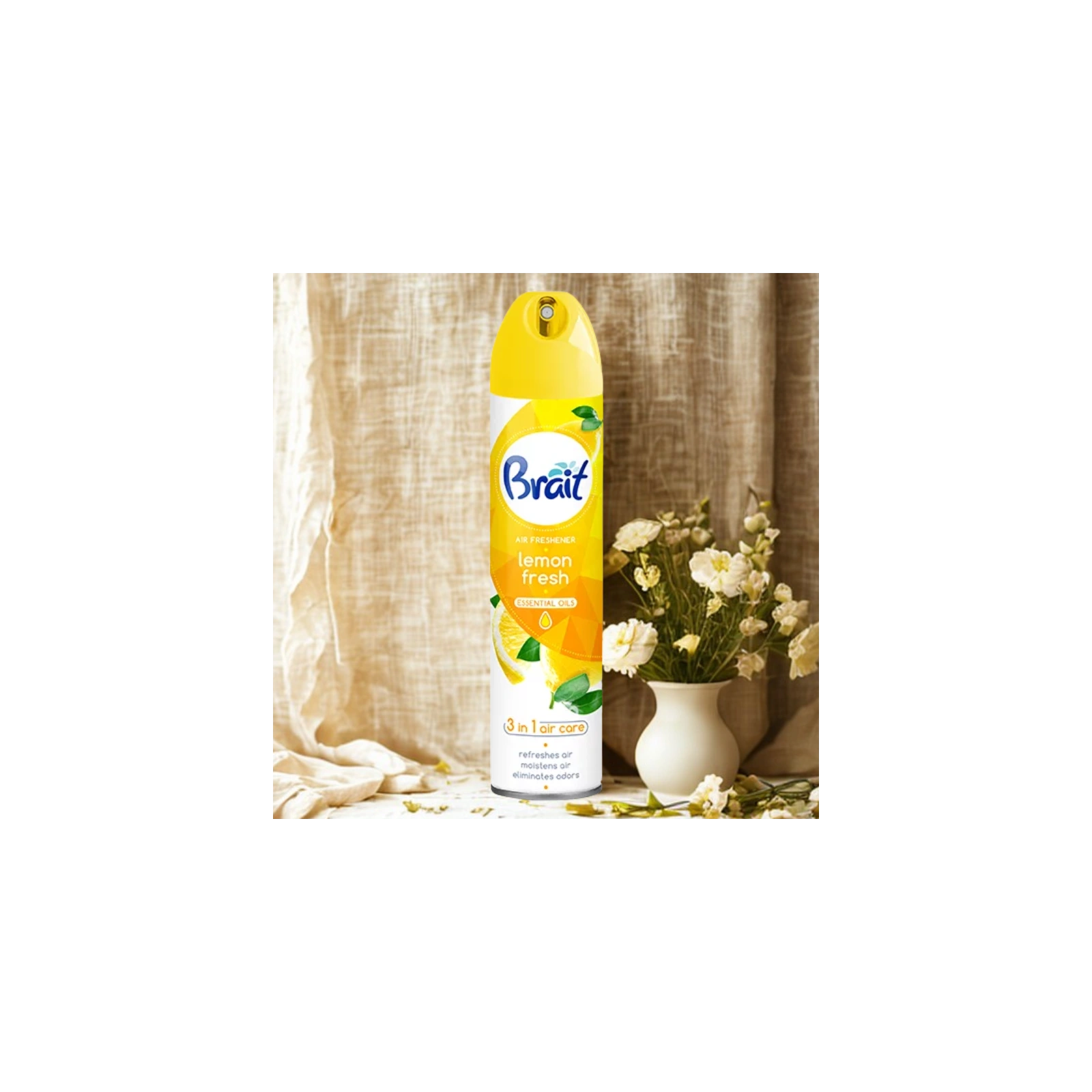 BRAIT Air Freshener Essential Olis klasyczny odświeżacz powietrza Lemon Fresh 300ml