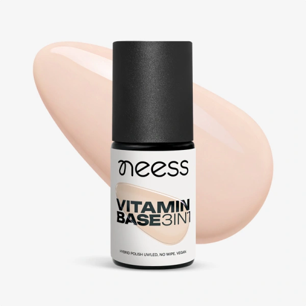 NEESS Vitamin Base 3w1 hybrydowa baza do paznokci Honey 4ml