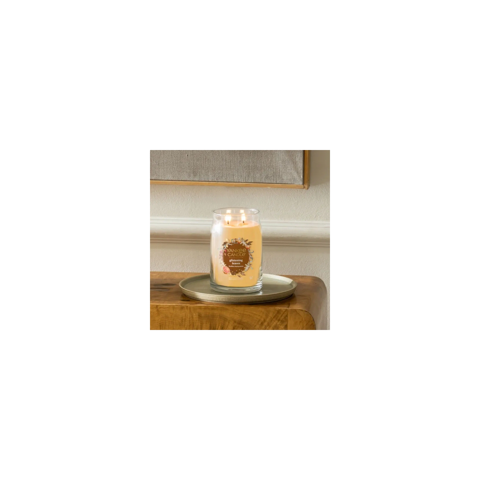 YANKEE CANDLE Signature Duża świeca w słoiku GLISTENING LEAVES 567g