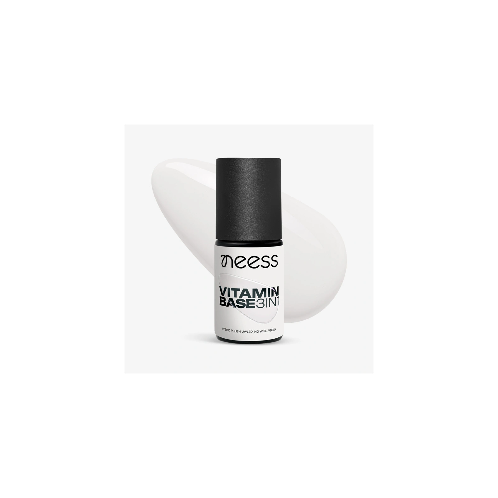 NEESS Vitamin Base 3w1 hybrydowa baza do paznokci Milky 4ml