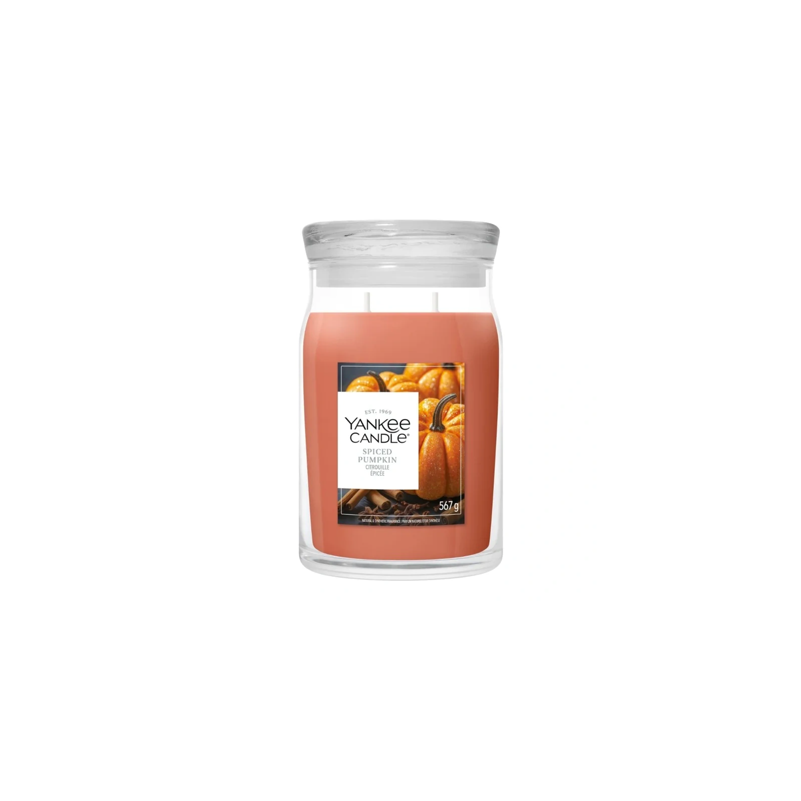 YANKEE CANDLE Signature New Duża świeca w słoiku SPICED PUMPKIN 567g