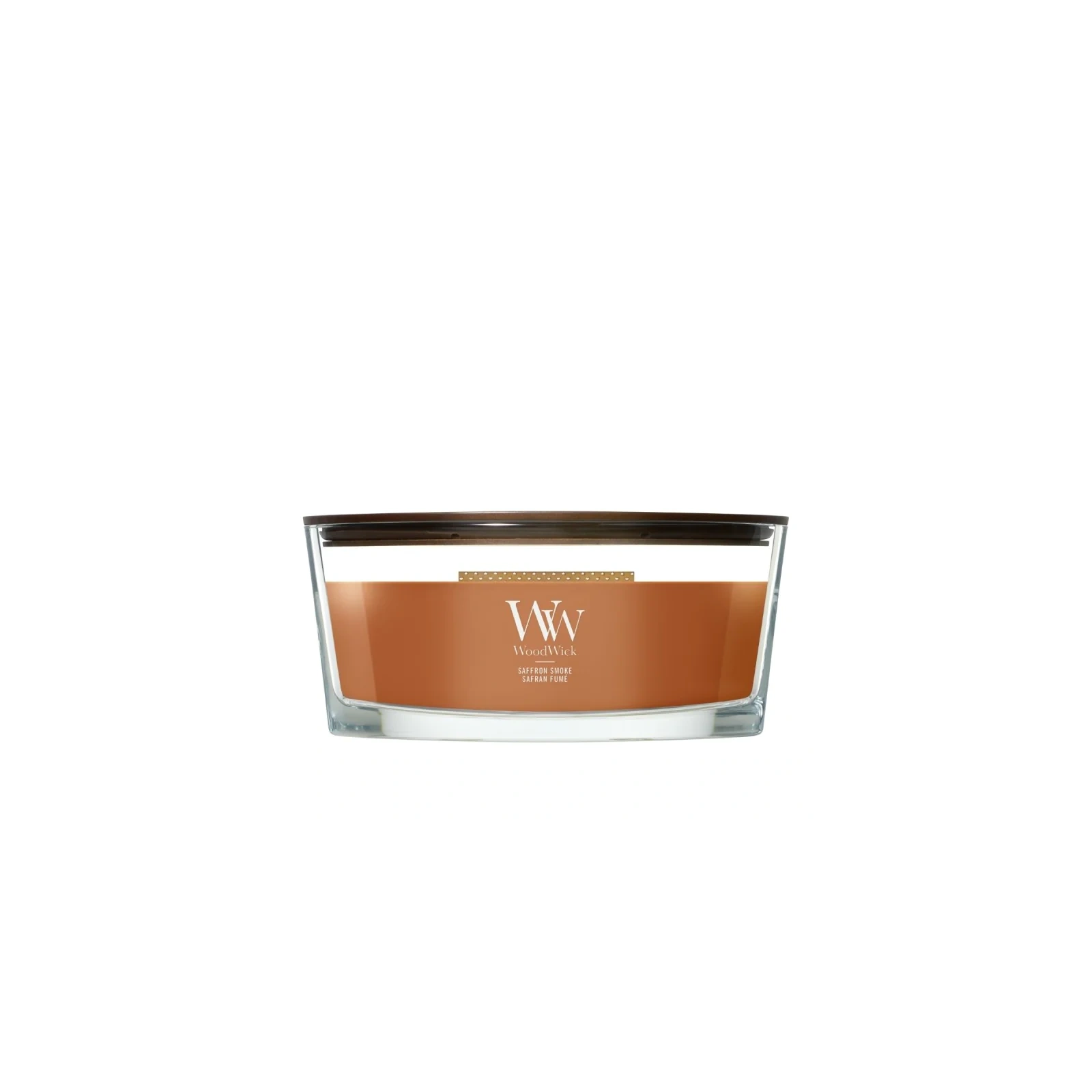 WOODWICK Core Hearthwick świeca w słoiku elipsa SAFFRON SMOKE 453g