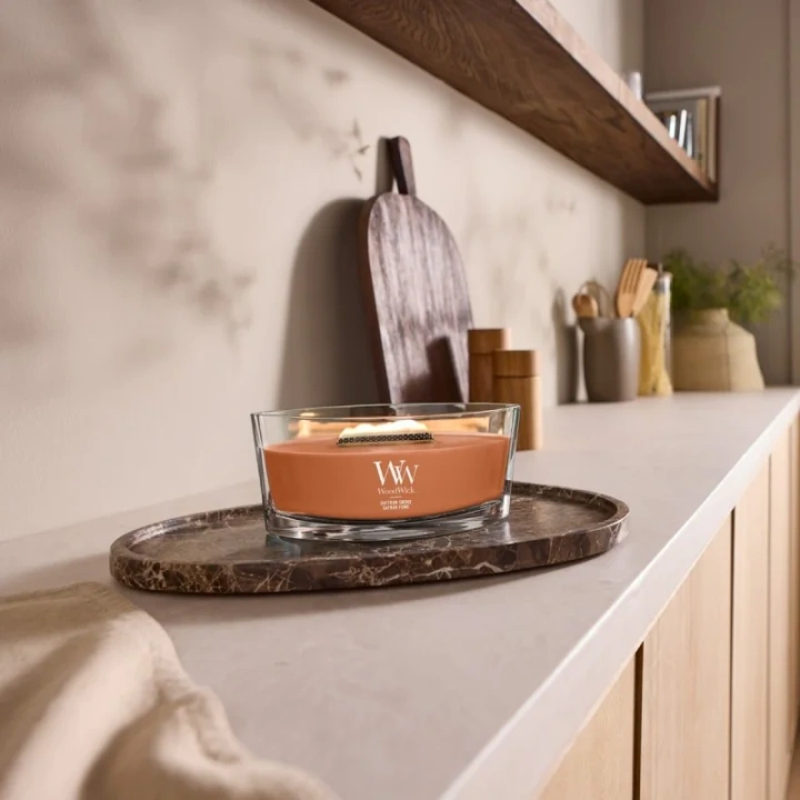 WOODWICK Core Hearthwick świeca w słoiku elipsa SAFFRON SMOKE 453g