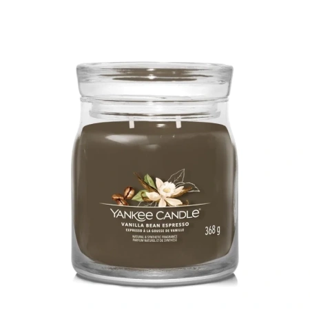 YANKEE CANDLE Signature Średnia świeca w słoiku VANILLA BEAN ESPRESSO 368g