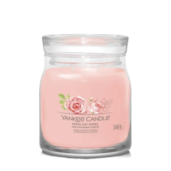 YANKEE CANDLE Signature Średnia świeca w słoiku FRESH CUT ROSES® 368g