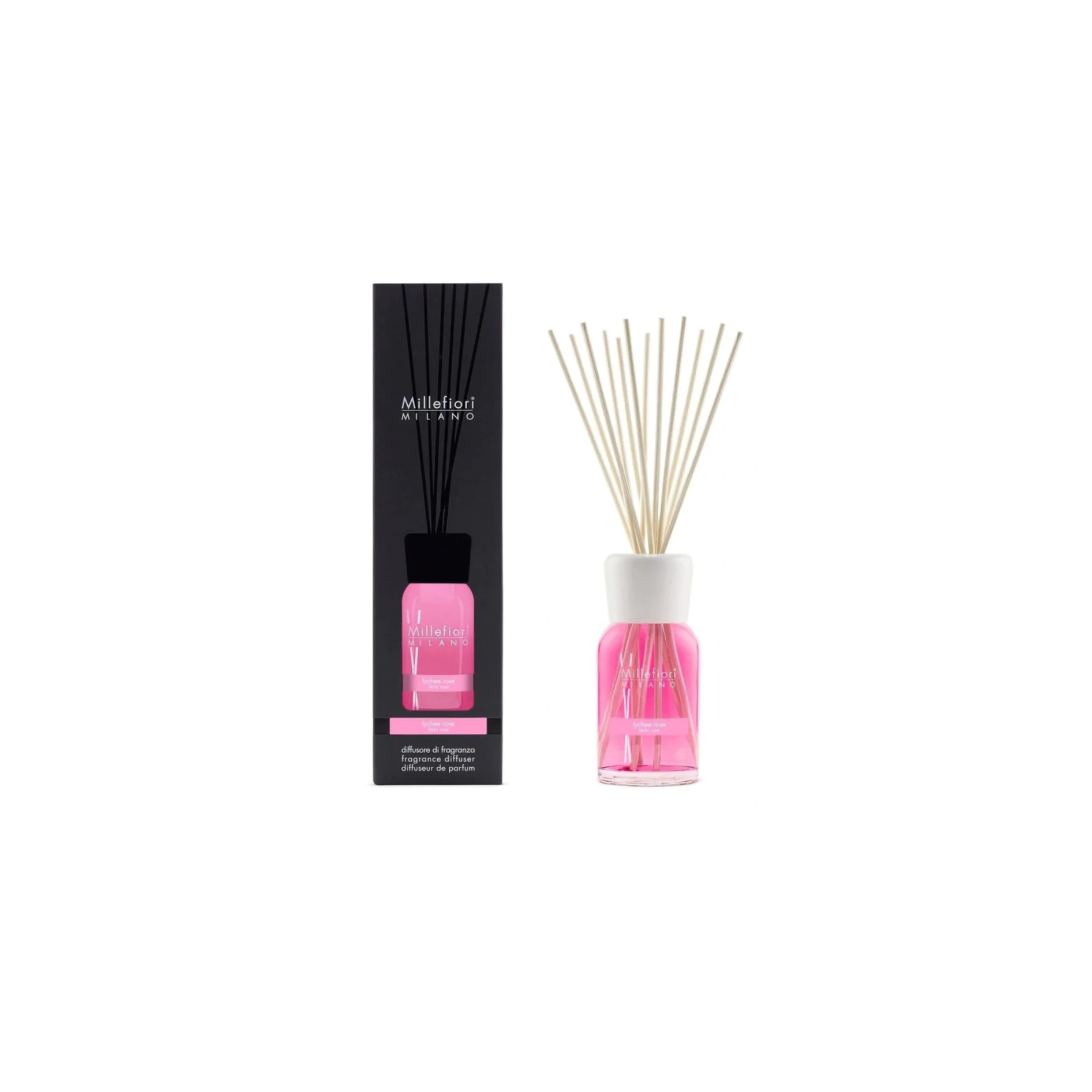 MILLEFIORI MILANO Diffuser pałeczki zapachowe LYCHEE ROSE 500ml