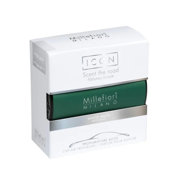 MILLEFIORI MILANO Car Icon Classic odświeżacz do auta WHITE MUSK 50g