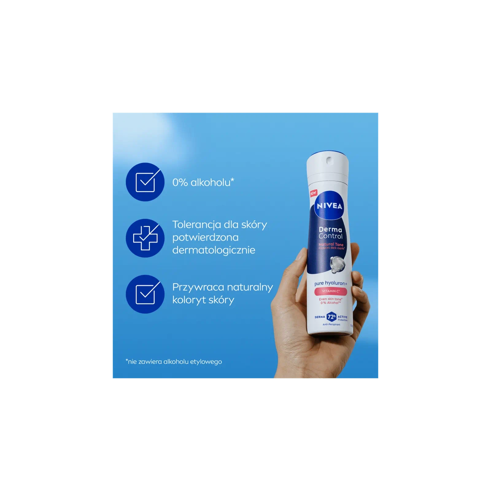 NIVEA Women dezodorant spray Derma Control Natural Tone 150ml