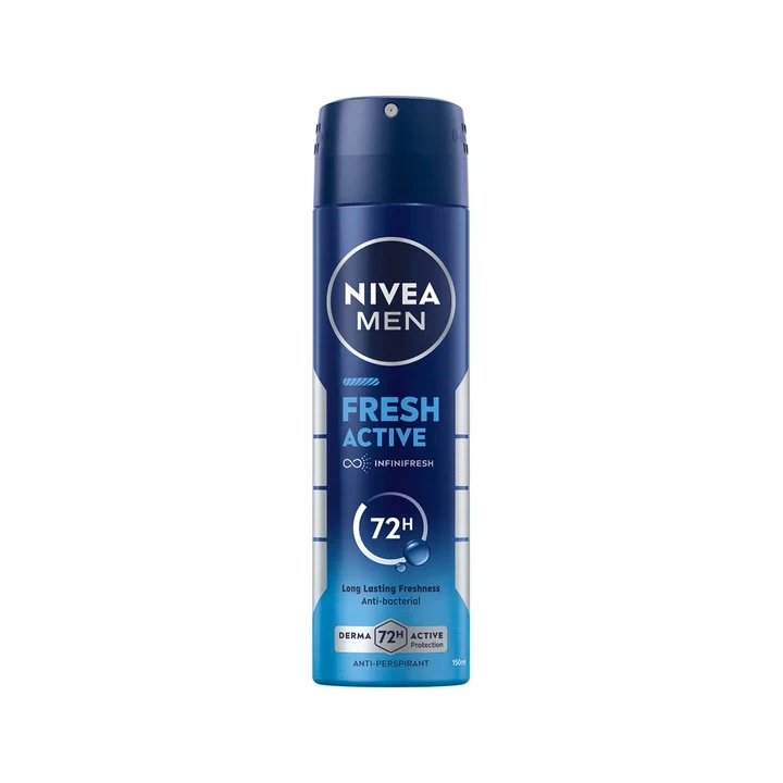NIVEA Men dezodorant w sprayu Fresh Active 0%Aluminium 150ml