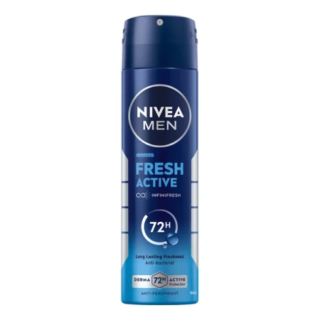NIVEA Men dezodorant w sprayu Fresh Active 0%Aluminium 150ml