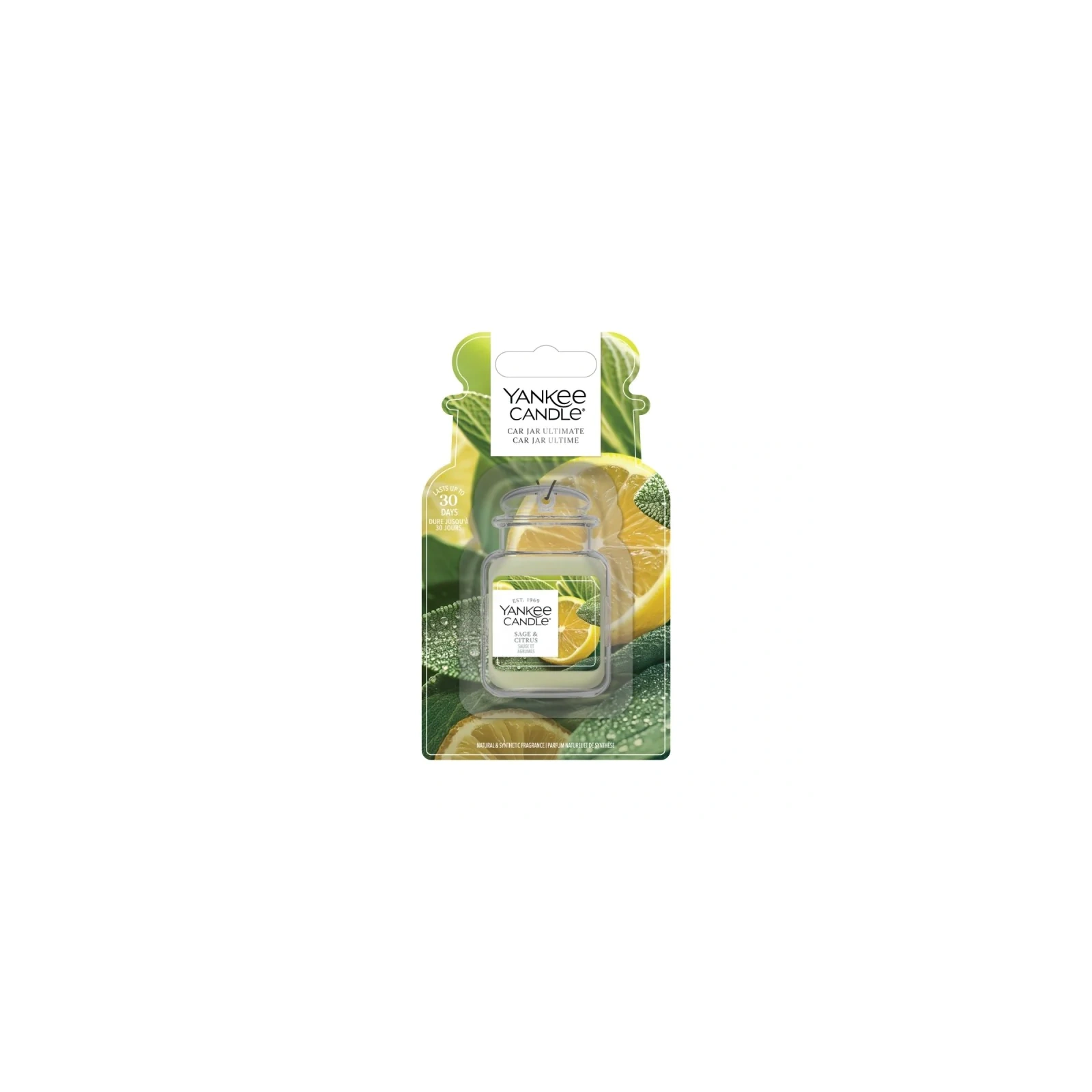 YANKEE CANDLE New Car Jar Ultimate żelowy zapach do auta SAGE & CITRUS 25g