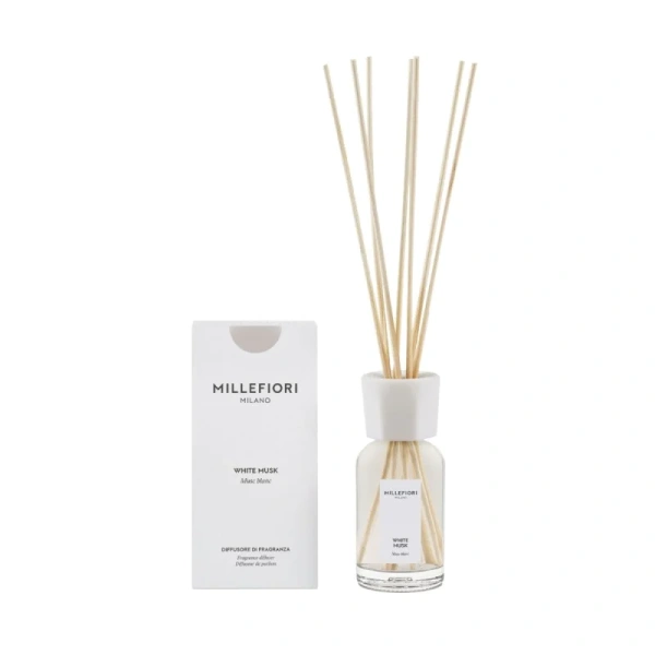 MILLEFIORI MILANO Diffuser pałeczki zapachowe WHITE MUSK 100ml