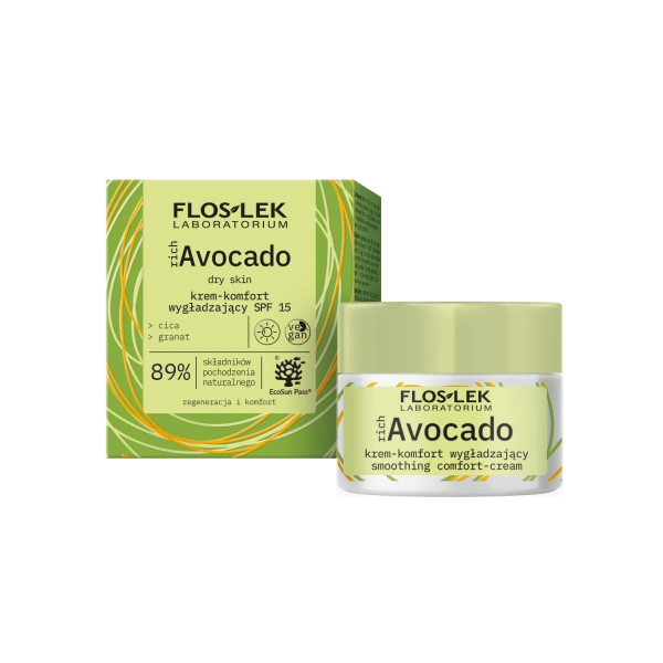 FLOS-LEK RichAvocado krem-komfort wygładzający SPF 15 50ml