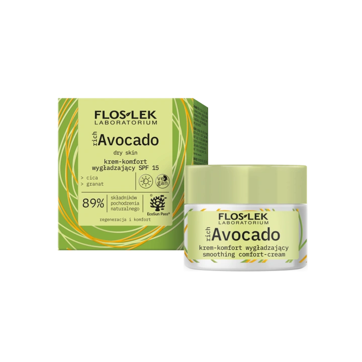 FLOS-LEK RichAvocado krem-komfort wygładzający SPF 15 50ml