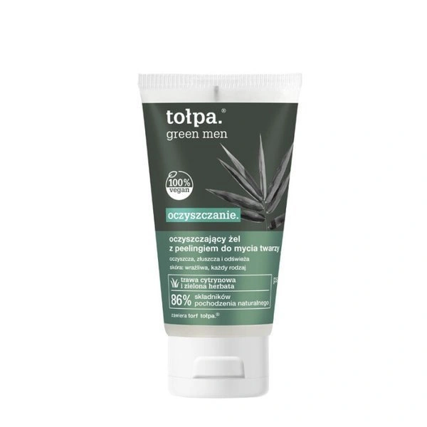 TOŁPA Green Men oczyszczający żel-peeling do mycia twarzy 150ml