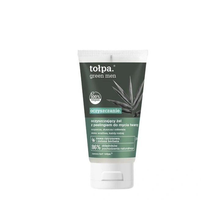 TOŁPA Green Men oczyszczający żel-peeling do mycia twarzy 150ml
