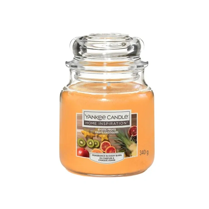 YANKEE CANDLE Home Inspiration Średnia świeca w słoiku EXOTIC FRUITS 340g