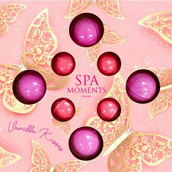 ESTETICA Spa Moments zestaw kul do kąpieli 4x30g, 4x20g Vanilla Kisses