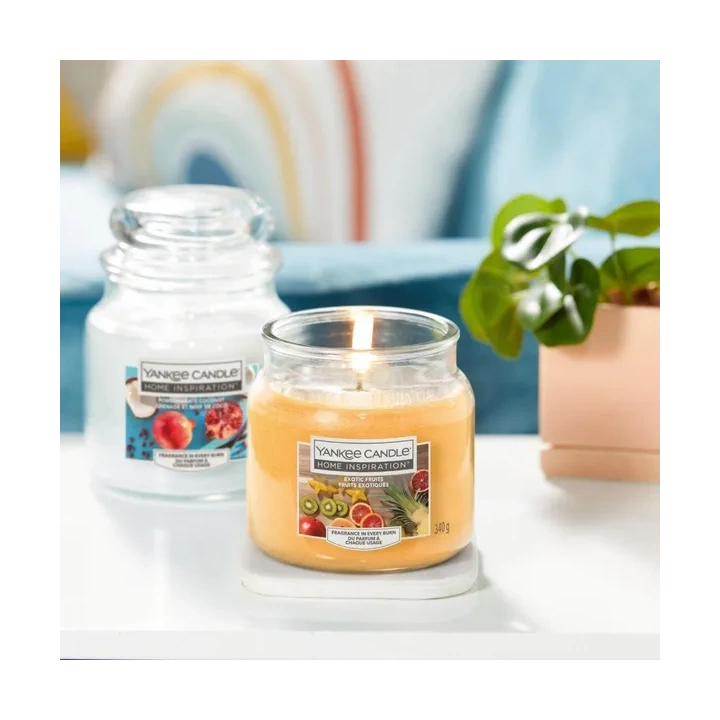 YANKEE CANDLE Home Inspiration Średnia świeca w słoiku EXOTIC FRUITS 340g