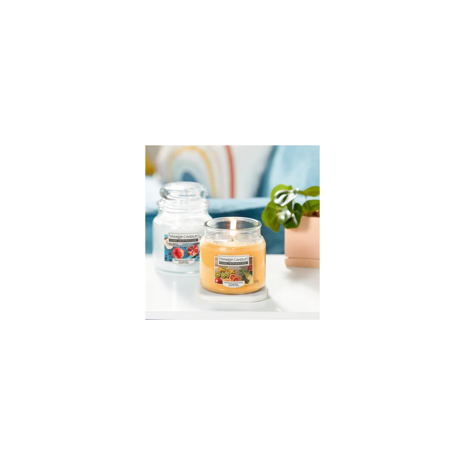 YANKEE CANDLE Home Inspiration Średnia świeca w słoiku EXOTIC FRUITS 340g