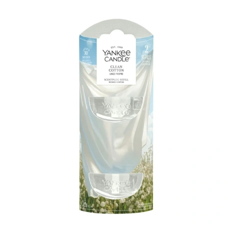 YANKEE CANDLE New Elektryczny Odświeżacz uzupełniacz CLEAN COTTON 2x18,5ml