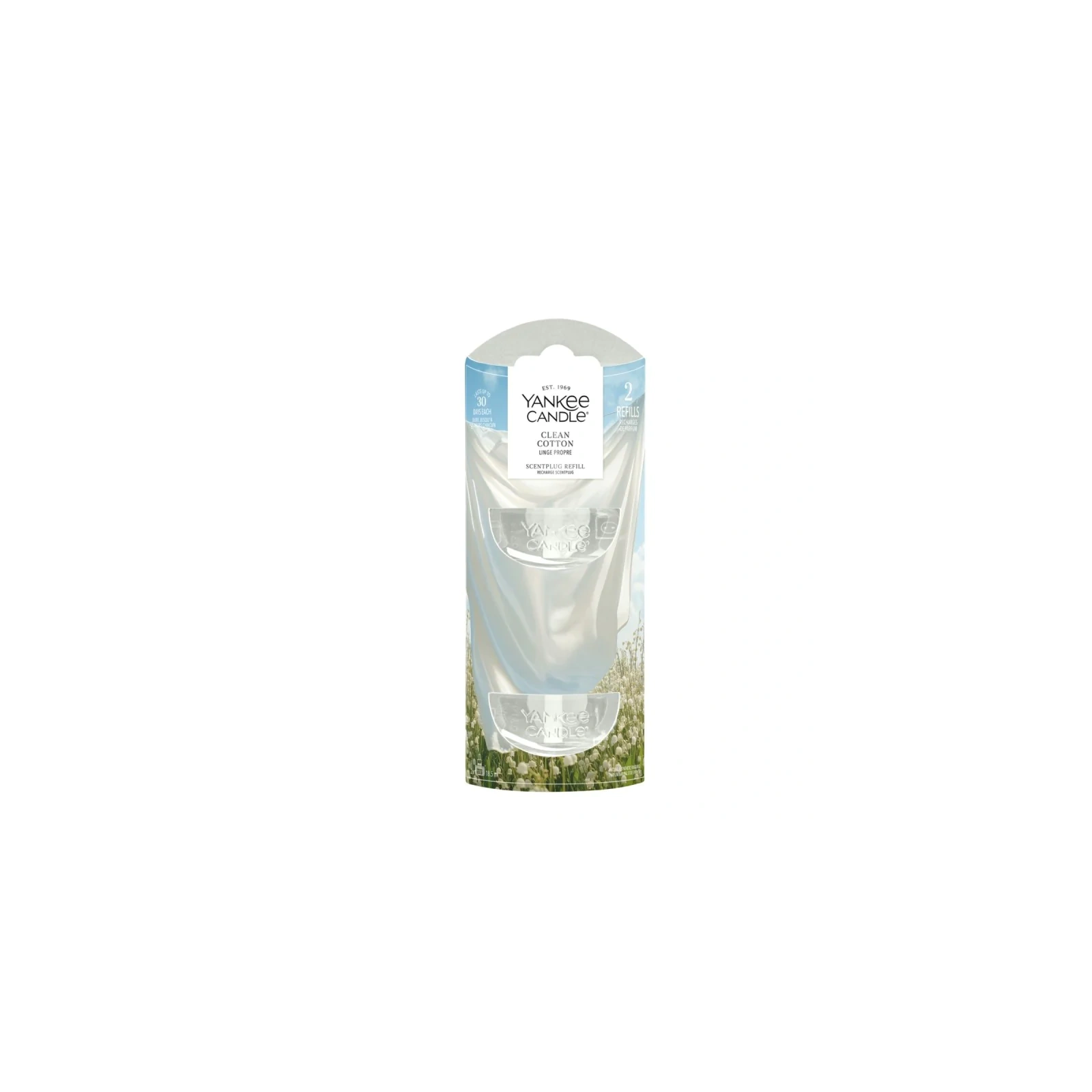 YANKEE CANDLE New Elektryczny Odświeżacz uzupełniacz CLEAN COTTON 2x18,5ml