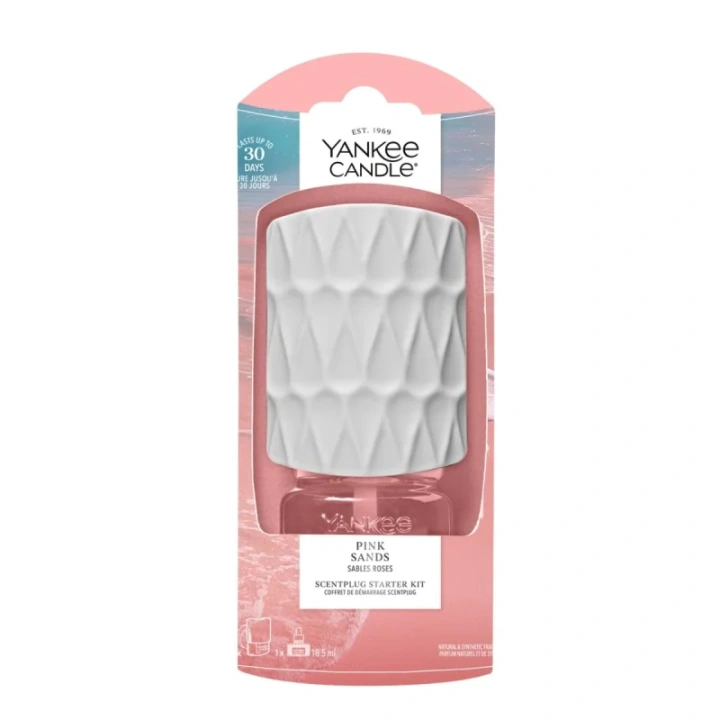 YANKEE CANDLE Elektryczny Odświeżacz Zestaw Startowy PINK SANDS 18,5ml