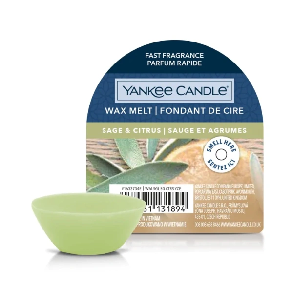 YANKEE CANDLE wosk do kominka SAGE & CITRUS 22g