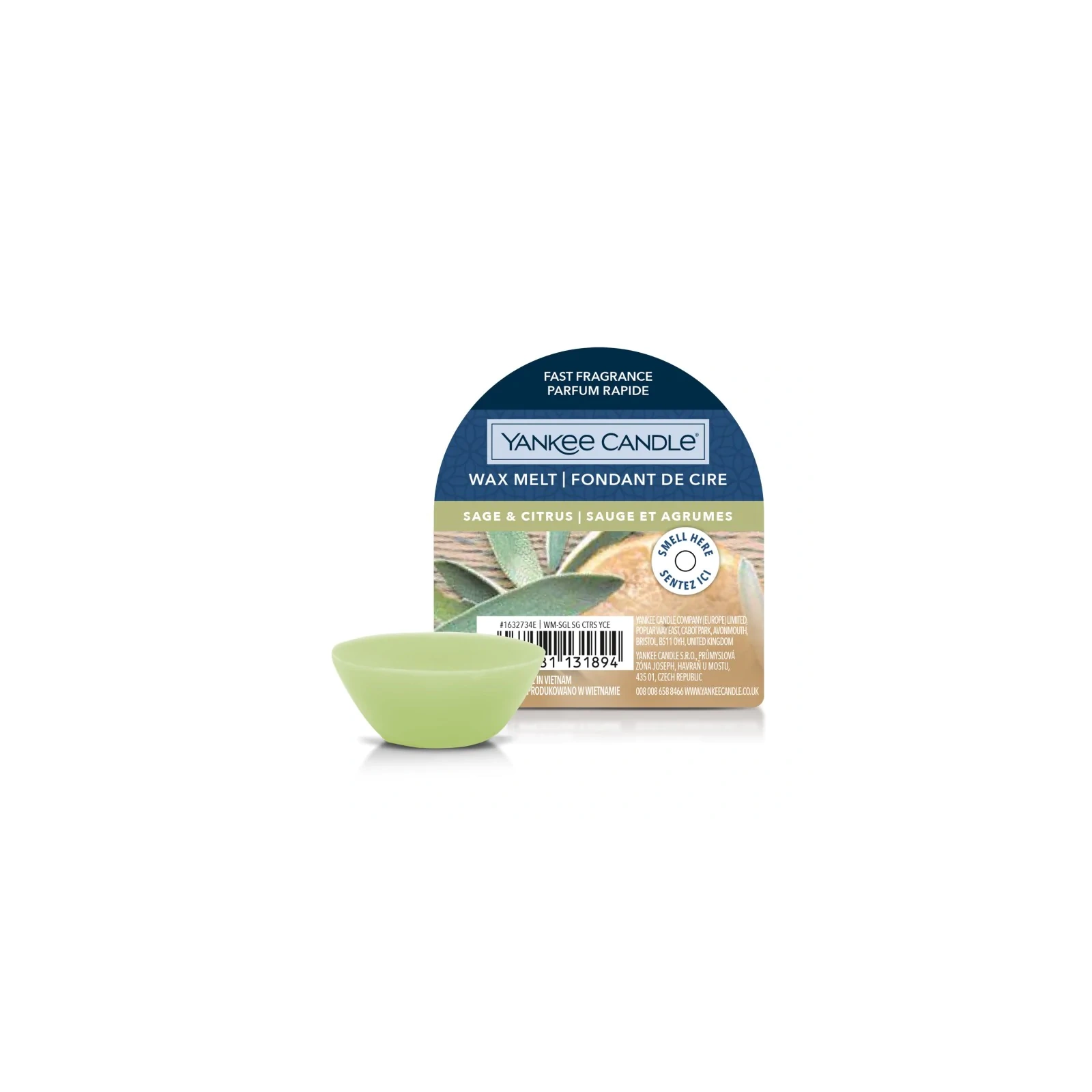 YANKEE CANDLE wosk do kominka SAGE & CITRUS 22g