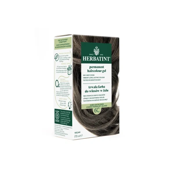 HERBATINT Ziołowa farba do włosów 6C Ciemny Popielaty Blond