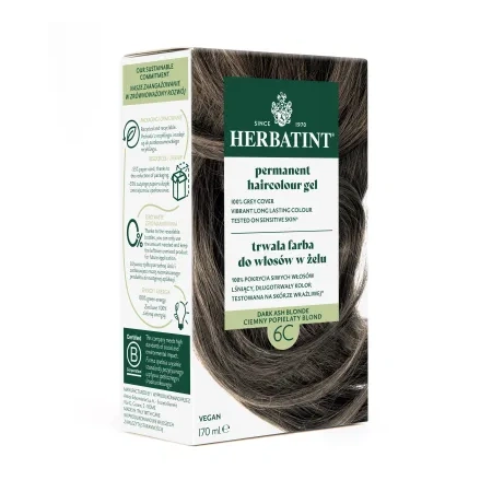 HERBATINT Ziołowa farba do włosów 6C Ciemny Popielaty Blond