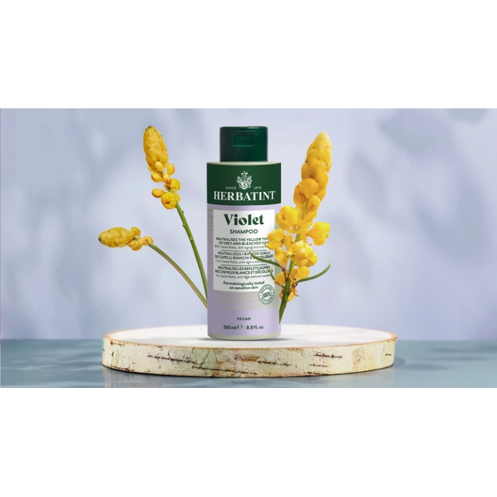HERBATINT Bio Organic Violet szampon do włosów niweluje żółte tony 260ml