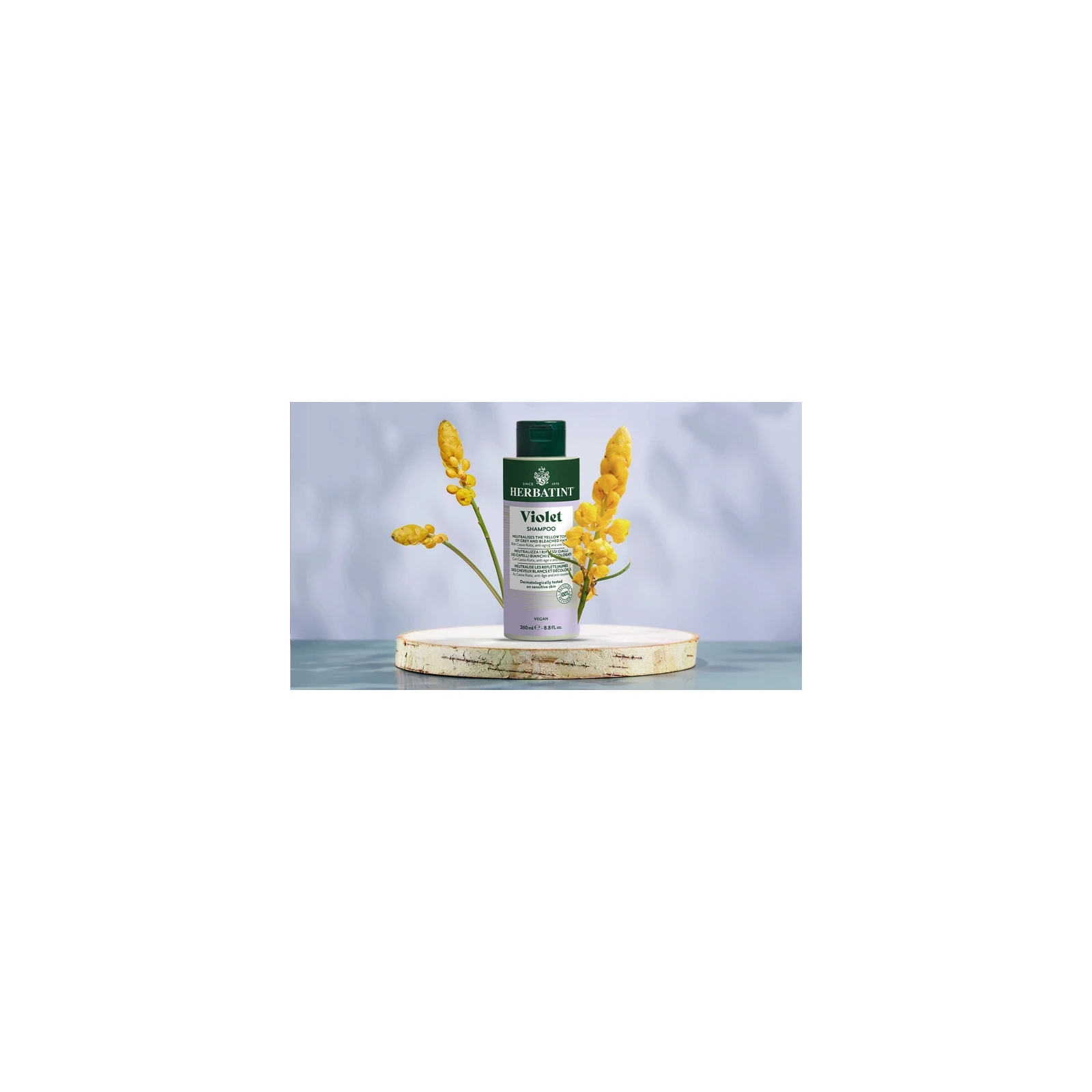 HERBATINT Bio Organic Violet szampon do włosów niweluje żółte tony 260ml