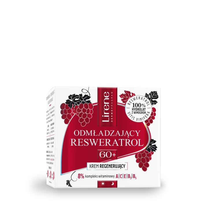 LIRENE Odmładzający Resweratrol 60+ krem do twarzy regenerujący 50ml