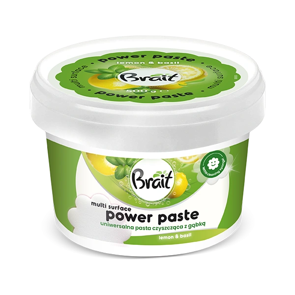 BRAIT Multiclean uniwersalna pasta do czyszczenia z gąbką Lemon&Basil 500ml