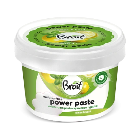 BRAIT Multiclean uniwersalna pasta do czyszczenia z gąbką Lemon&Basil 500ml