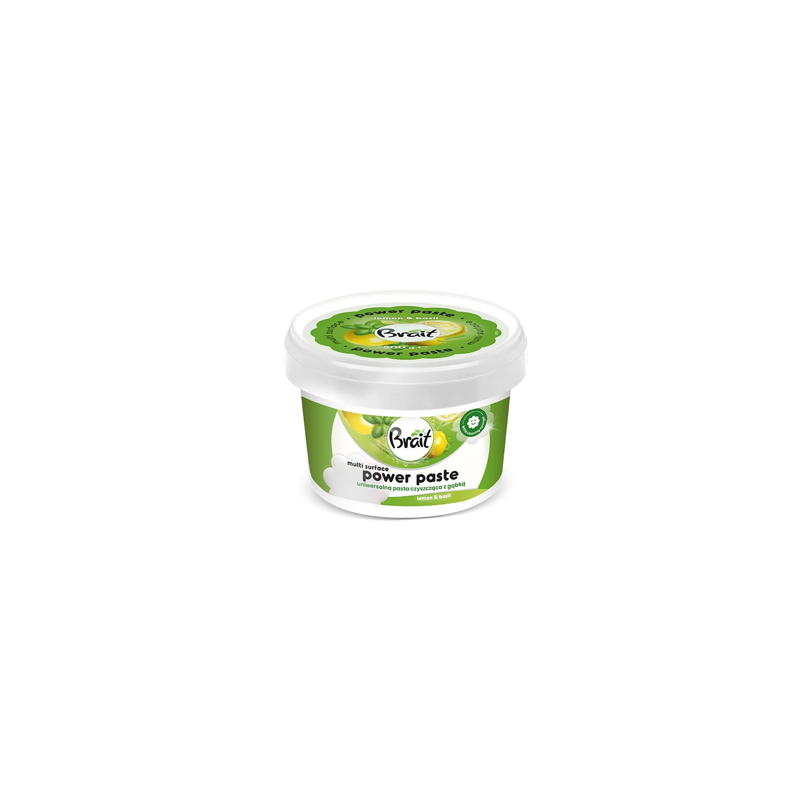 BRAIT Multiclean uniwersalna pasta do czyszczenia z gąbką Lemon&Basil 500ml