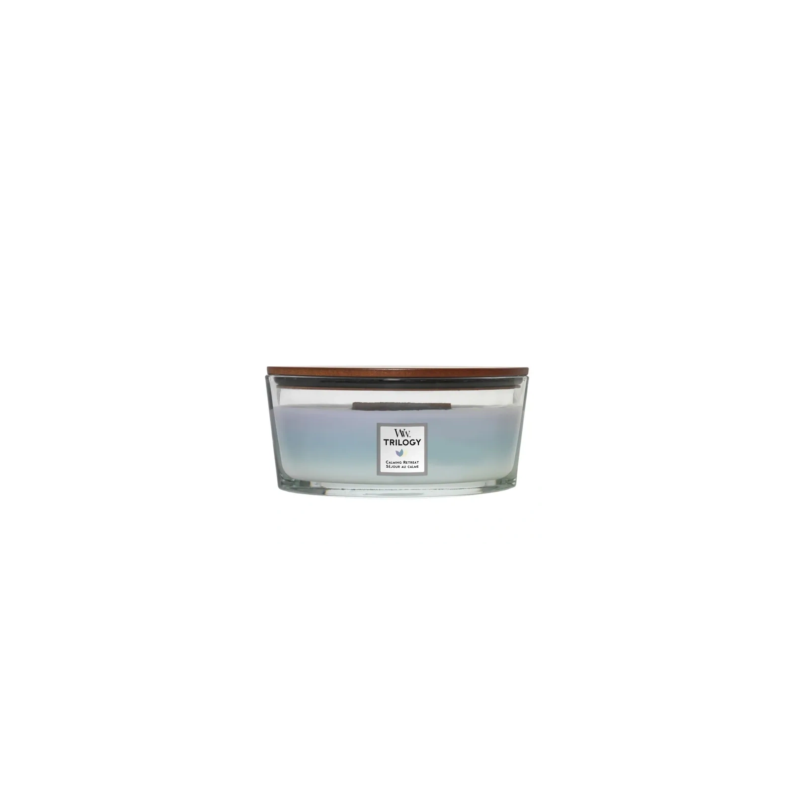 WOODWICK Hearthwick Trilogy świeca w słoiku elipsa CALMING RETREAT 453g