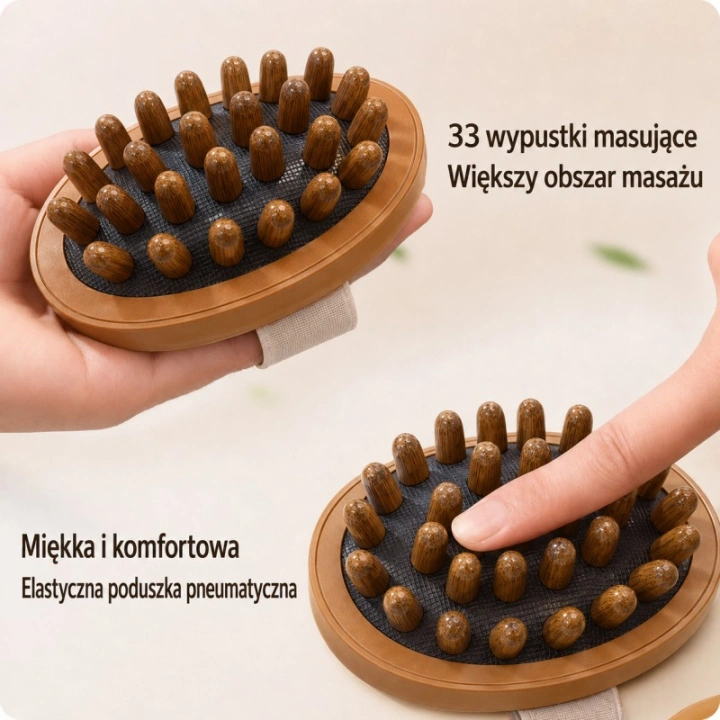 ECARLA ujędrniająca szczotka do masażu ciała i brzucha 8,2x7,5x10,8cm SCZ23