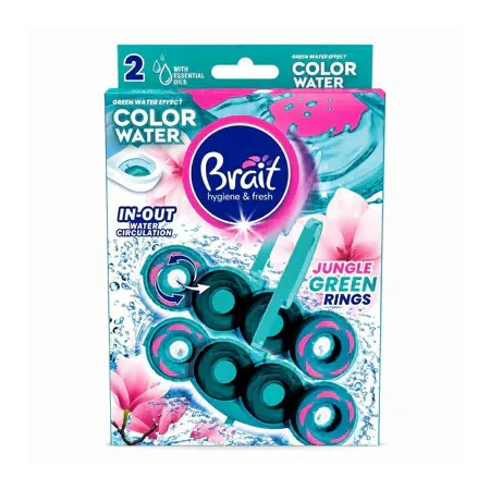 BRAIT Hygiene & Fresh Color Water kostaka do wc Jungle Green Rings 2x40g